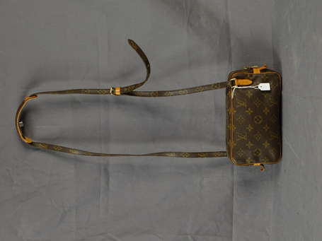 VUITTON - Sac Marly  - toile monogram et cuir 