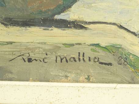 MALLIA René (1885 - 1931) Joinville le pont. Huile