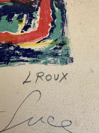 ROUX L. (XXè siècle) - Abstraction. Lithographie 