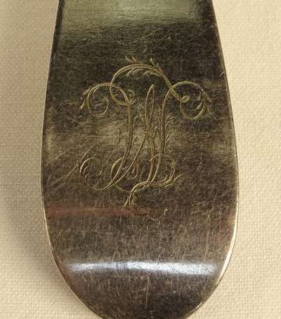 Cuillère à ragout en argent modèle Uniplat, la 