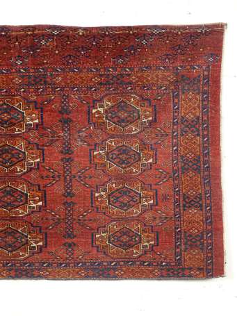 Tapis Turkmène (chaîne, trame et velours en 