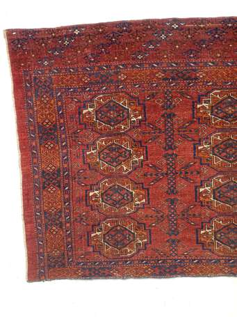 Tapis Turkmène (chaîne, trame et velours en 