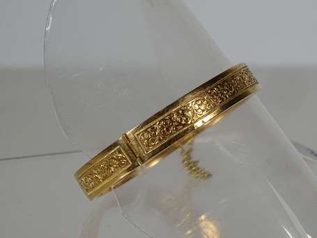 Bracelet jonc rigide en or jaune 18K (750°/00) 