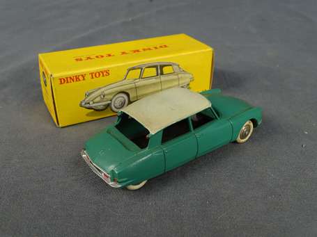 Dinky toys-Citroen DS 19 Couleur verte toit blanc,