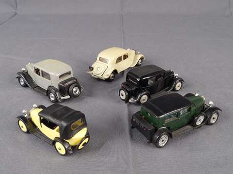 Norev - Lot de 5 voitures retro , dont citroen 