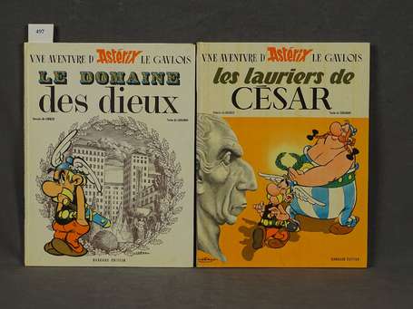 Uderzo : Astérix 17 et 18 ; Le Domaine des Dieux 