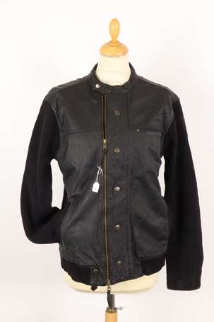 ARMANI Exchange - Blouson homme en cuir et laine 