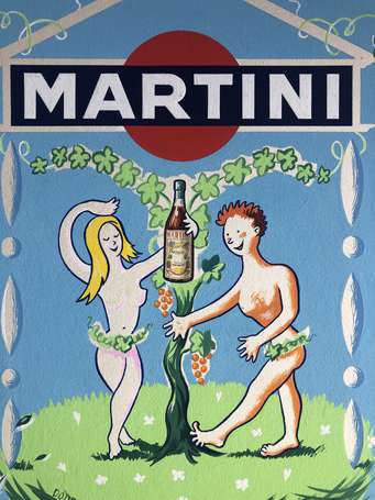 MARTINI - Original à la gouache illustré par 