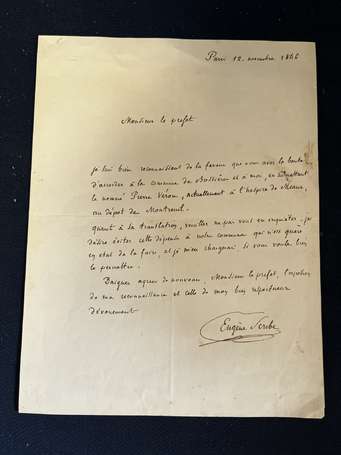 Eugène SCRIBE « 1791 - 1861 » - Lettre manuscrite 