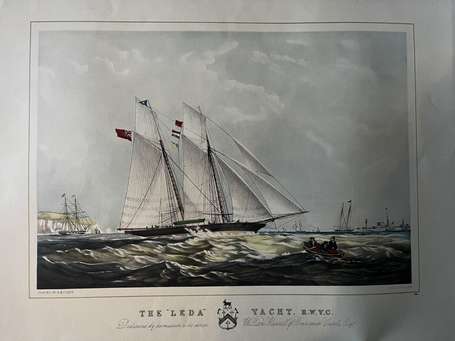 Marine - « The LEDA Yacht R.W.Y.C » - Gravure au 