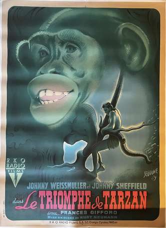 Cinéma - « LE TRIOMPHE DE TARZAN » - Affiche 