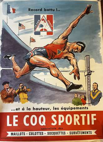 Sport - « Le Coq Sportif » - Affiche publicitaire 