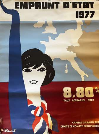 VILLEMOT - « Emprunt d'état 1977 » - Affiche 