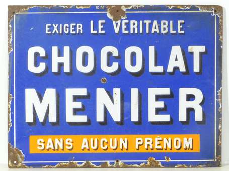 CHOCOLAT MENIER « Sans Aucun Prénom » : Plaque 