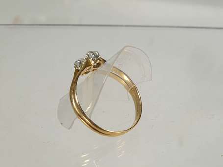 Bague toi et moi en or rose 18K (750°/00) montée 