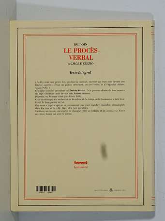 Baudoin : Le Procès-verbal en édition originale de