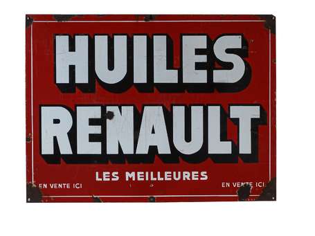 HUILES RENAULT « Les Meilleures » : Plaque 