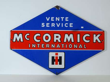 MAC CORMICK : Plaque émaillée hexagonale. 