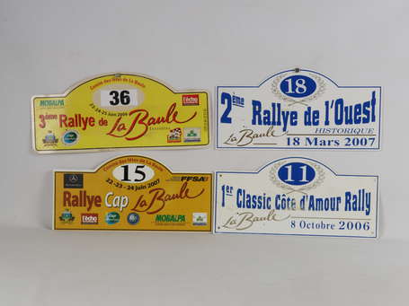 RALLYE DE BAULE : 4 plaques de Rallye dont « 1er 