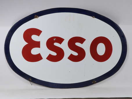 ESSO : Grande plaque émaillée de forme ovale. 149 