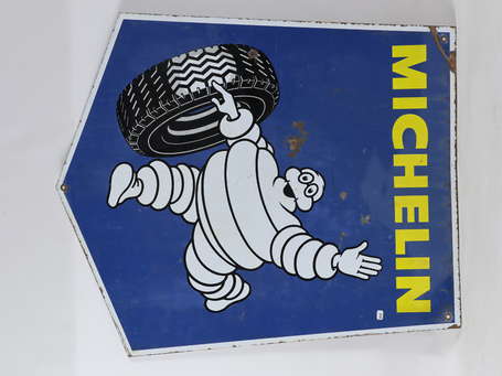 MICHELIN : Plaque émaillée double-face à suppendre