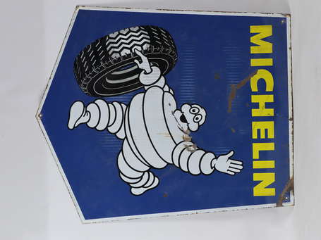 MICHELIN : Plaque émaillée double-face à suppendre