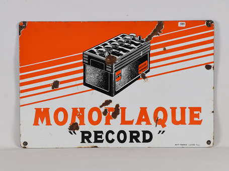 MONOPLAQUE Record : Plaque émaillée illustrée 