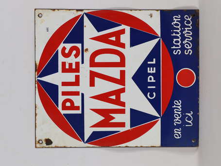 PILES MAZDA Cipel « Station-Service : Plaque 