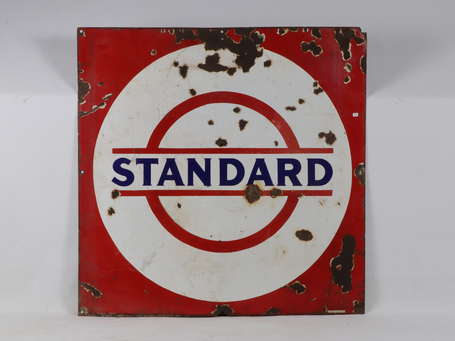 STANDARD : Plaque émaillée. État moyen. 100 x 