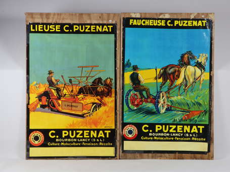 C. PUZENAT Faucheuse et Lieuse : 2 Affiches 