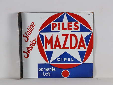 PILES MAZDA Cipel « Station-Service : Plaque 