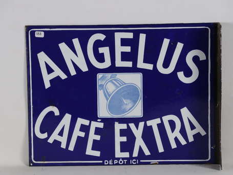 ANGELUS Café Extra : Plaque émaillée double-face à