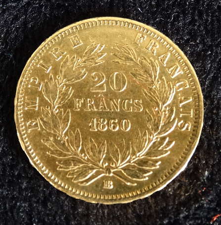 Pièces de 20F or 1860 BB