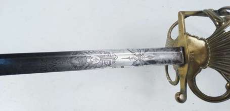 Sabre à Garde de Bataille Louis XVI - Gravé aux 