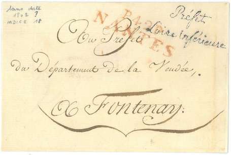 Loire inferieure sur fragment de lettre - Marque 