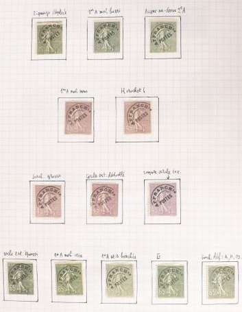 Préoblitérés Français Timbres types et variétés du