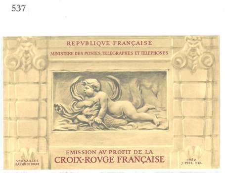 Carnet croix rouge avec publicité (1952) 15F + 5F 