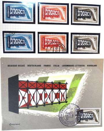 Collection des timbres EUROPA dans 6 albums de 