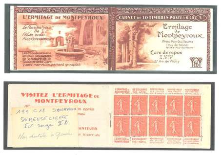 Carnet Ancien N°199_C18 Type SEMEUSE LIGNEE - 50c.