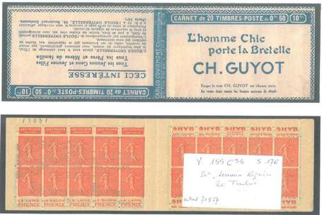 Carnet Ancien N°199_C33  Type SEMEUSE LIGNEE - 50c