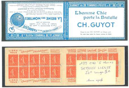 Carnet Ancien N°199_C40 Type SEMEUSE LIGNEE - 50c.