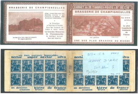 Carnet Ancien N°257_C2 Type JEANNE D'ARC - 50c. 