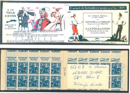 Carnet Ancien N°257_C8 Type JEANNE D'ARC - 50c. 