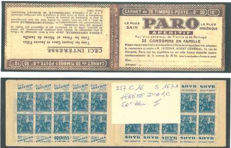 Carnet Ancien N°257_C16 Type JEANNE D'ARC - 50c. 