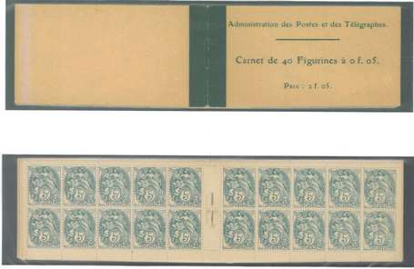 Carnet Ancien N°111_Type BLANC (type IB) Carnet de