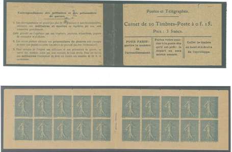 Carnet Ancien N°130_C1 Type SEMEUSE LIGNEE - 15c. 