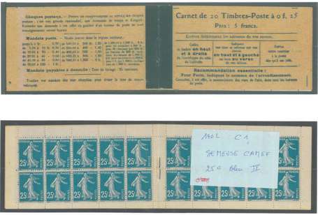 Carnet Ancien N°140L_C1 Type SEMEUSE CAMEE - 