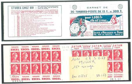 Carnet ancien N°1011_C8. TYPE MULLER - 15fr.ROUGE.