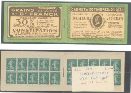 Carnet Ancien N°159_C4  Type SEMEUSE CAMEE - 