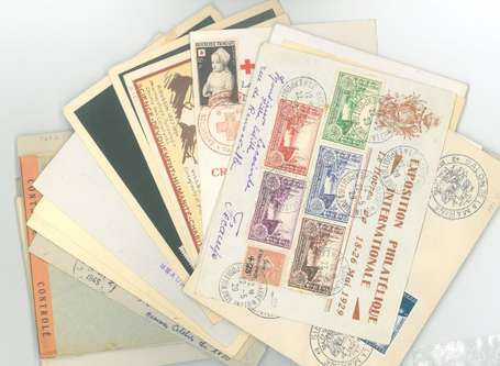 Entre 1929 et 1955, Très beau lot de 38 lettres et